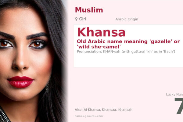 Khansa Name Meaning — Arabic Origin, Girl Name & Historical Significance (2025)