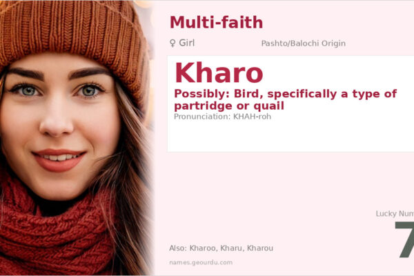 Kharo Name Meaning — Pashto/Balochi Origin, Girl Name & Details (2025)