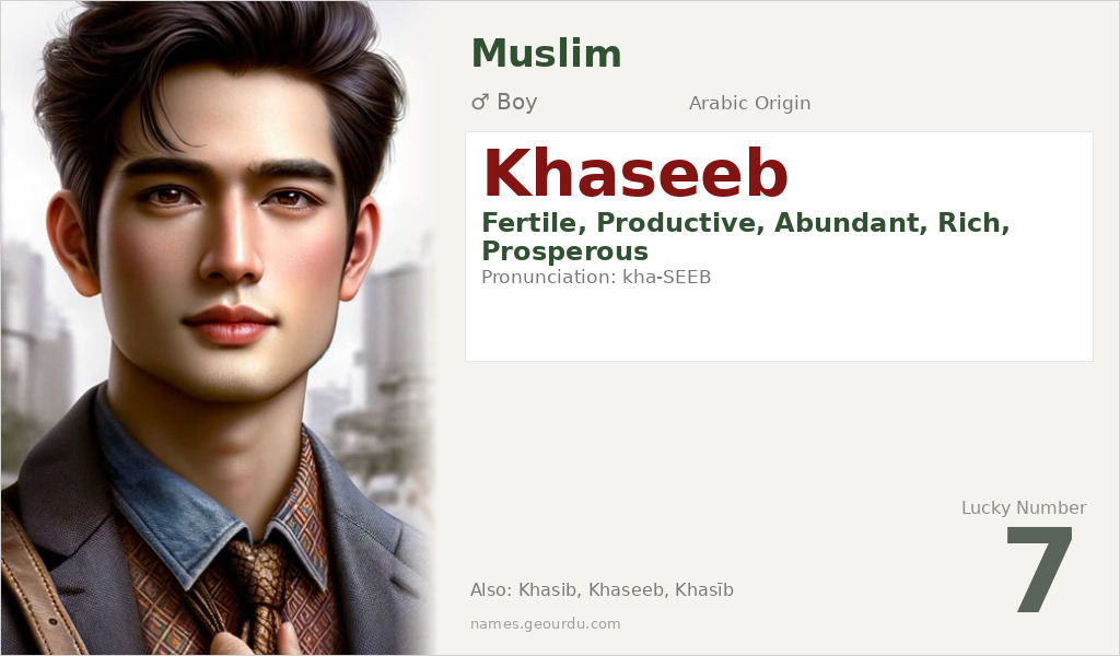 Khaseeb Name Meaning and Details