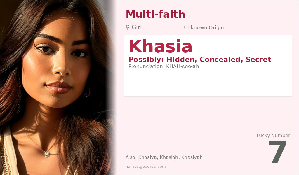 Khasia Name Meaning and Details
