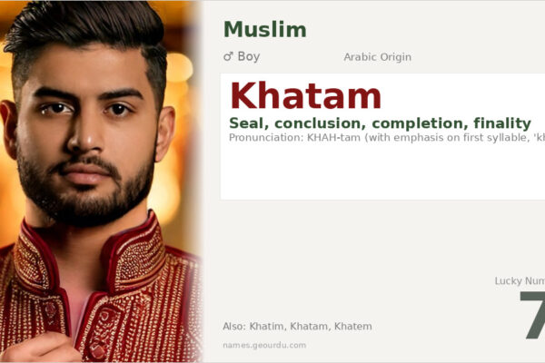 Khatam Name Meaning — Arabic Origin, Boy’s Name & Islamic Significance (2025)