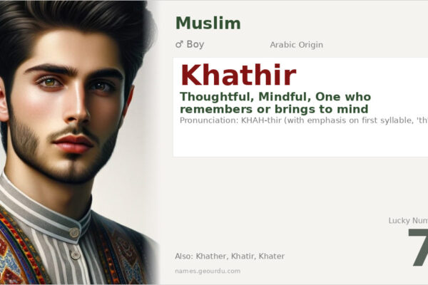 Khathir Name Meaning — Arabic Origin, Boy Name & Details (2025)