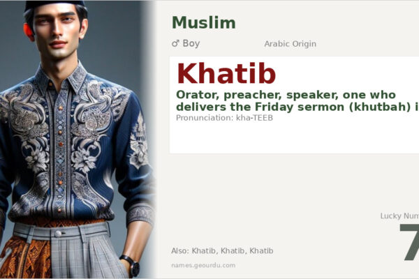 Khatib Name Meaning — Arabic Origin, Boy Name & Islamic Significance (2025)