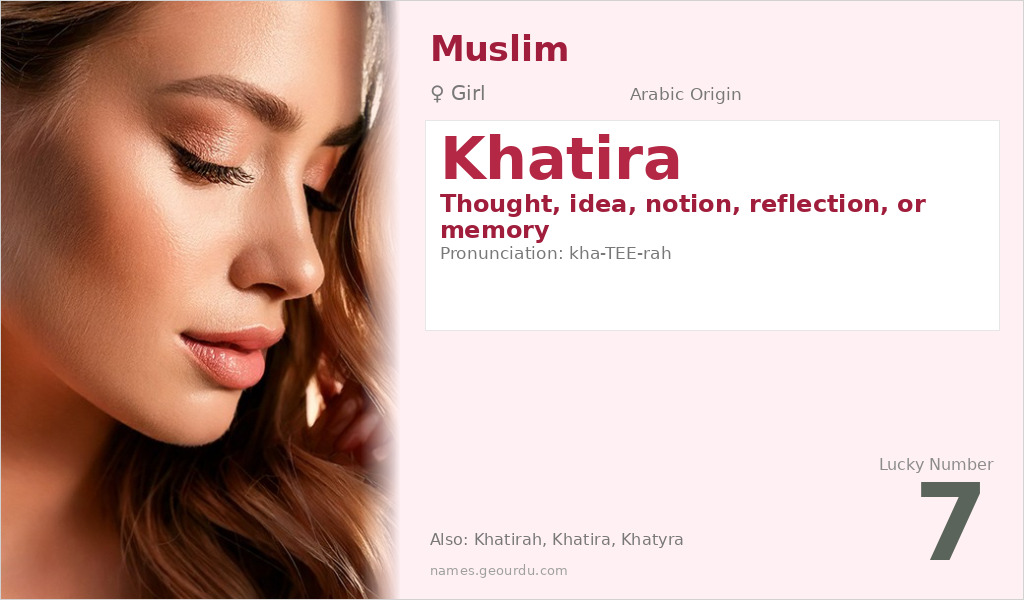Khatira Name Meaning and Details