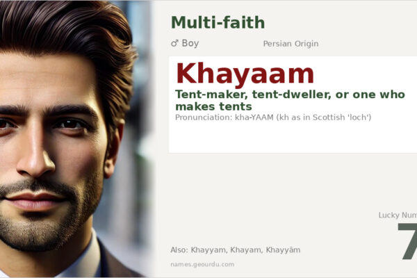 Khayaam Name Meaning — Persian Origin, Boy Name & Details (2025)