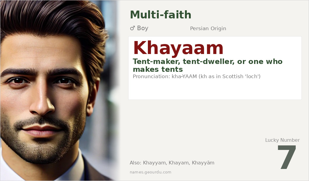 Khayaam Name Meaning and Details