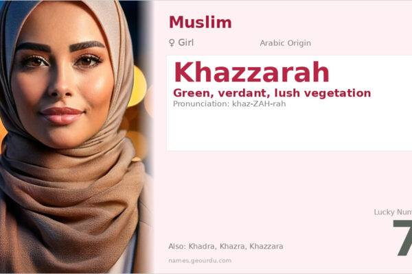 Khazzarah Name Meaning — Arabic Origin, Girl & Details (2025)