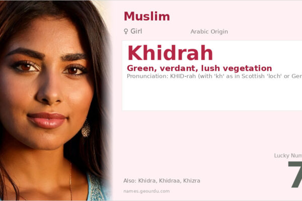 Khidrah Meaning — Arabic Origin, Girl Name & Details (2025)