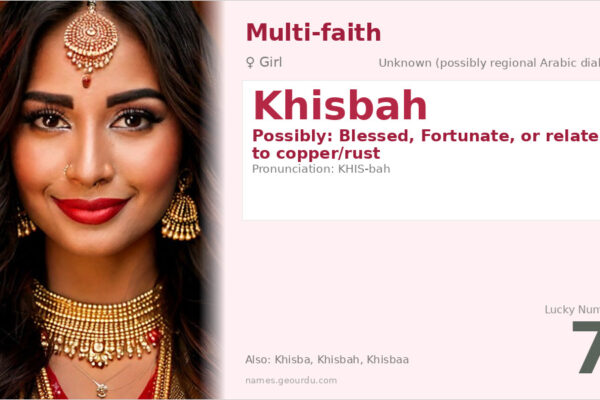Khisbah Name Meaning — Origin, Gender & Details (2025)