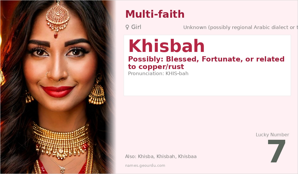 Khisbah Name Meaning and Details