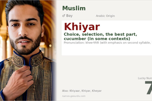 Khiyar Name Meaning — Arabic Origin, Boy’s Name & Details (2025)