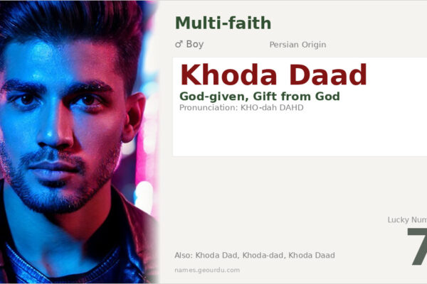 Khoda Daad Meaning — Persian Origin, Boy Name & Details (2025)