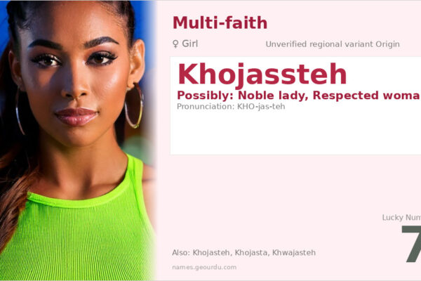 Khojassteh Name Meaning — Origin, Gender & Details (2025)