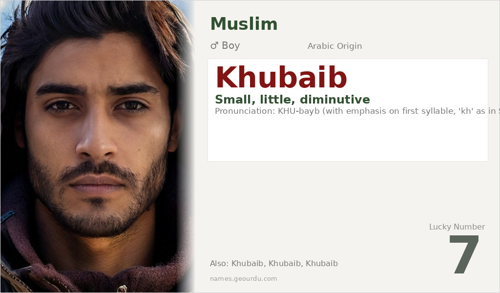 Khubaib Name Meaning and Details