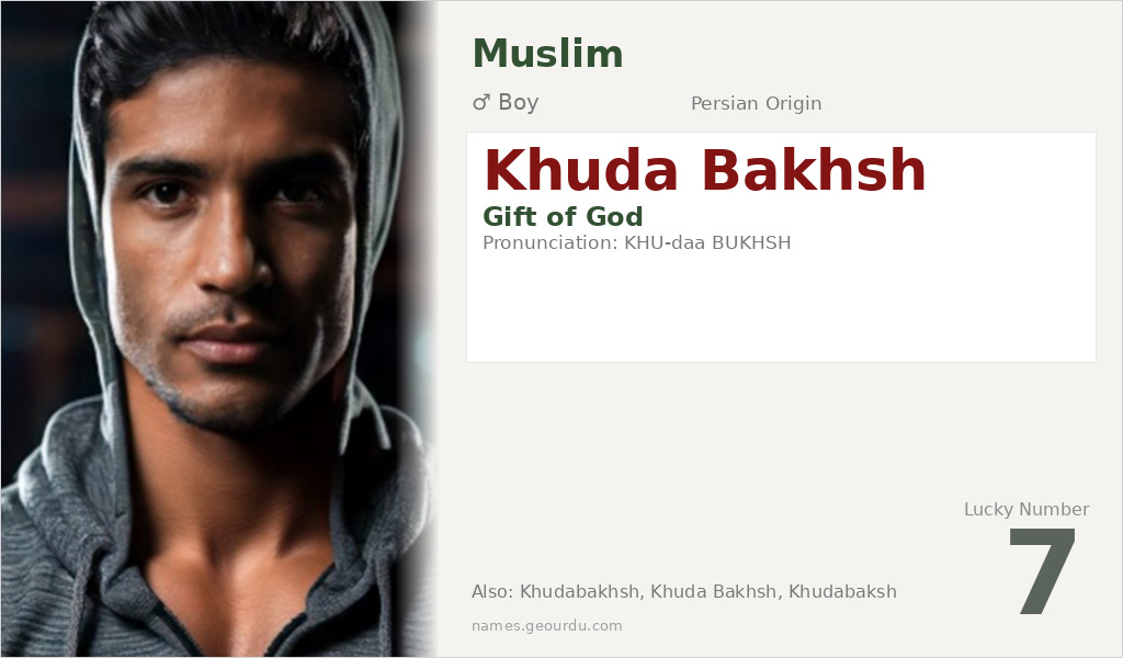 Khuda Bakhsh Name Meaning and Details