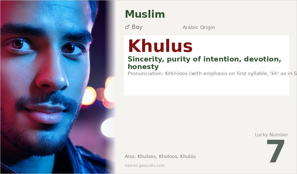 Khulus Name Meaning and Details