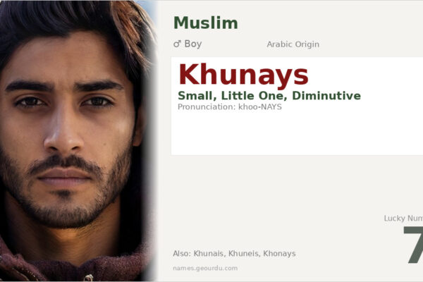 Khunays Name Meaning — Arabic Origin, Boy Name & Details (2025)