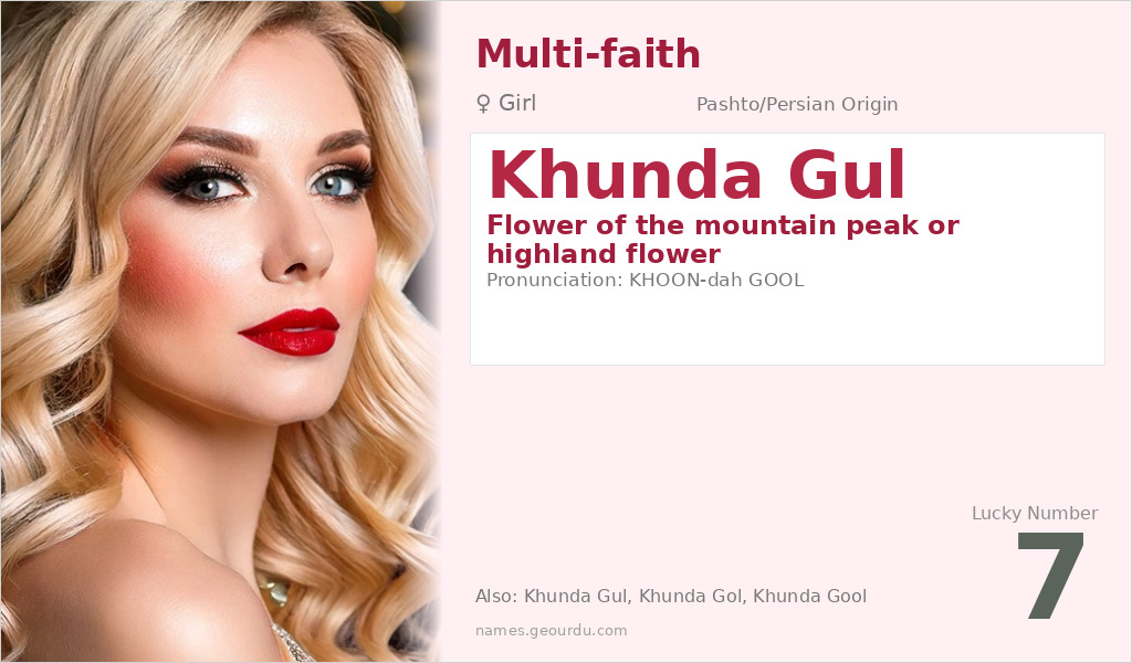 Khunda Gul Name Meaning and Details