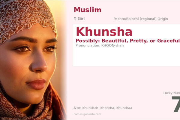 Khunsha Name Meaning — Origin, Gender & Details (2025)
