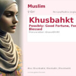 Khusbahkt Name Meaning and Details