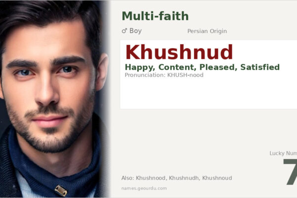 Khushnud Name Meaning — Persian Origin, Boy Name & Details (2025)