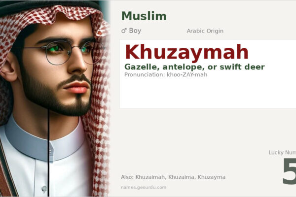 Khuzaymah Name Meaning — Arabic Origin, Boy Name & Details (2025)