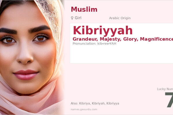 Kibriyyah Name Meaning — Arabic Origin, Girl Name & Islamic Significance (2025)