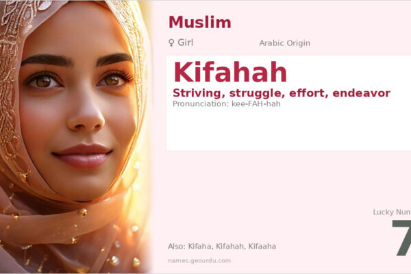 Kifahah Name Meaning — Arabic Origin, Girl Name & Details (2025)