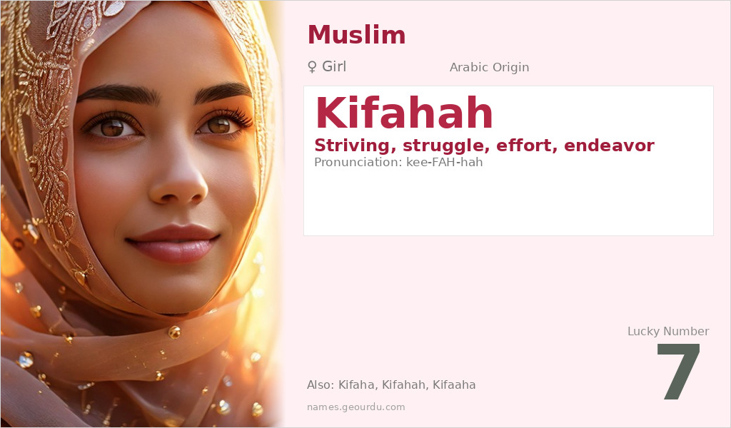 Kifahah Name Meaning and Details