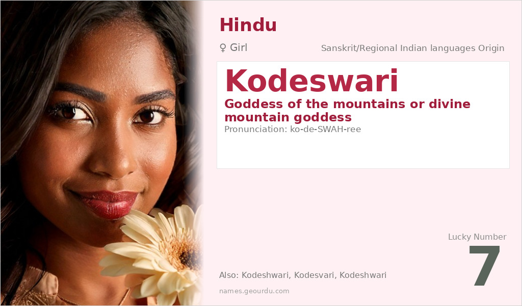 Kodeswari Name Meaning and Details