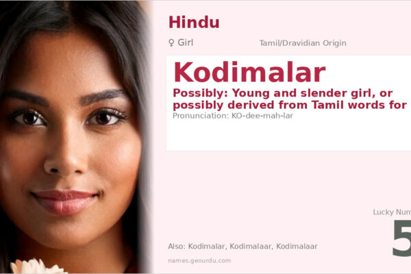 Kodimalar Name Meaning — Tamil Origin, Girl Name & Details (2025)