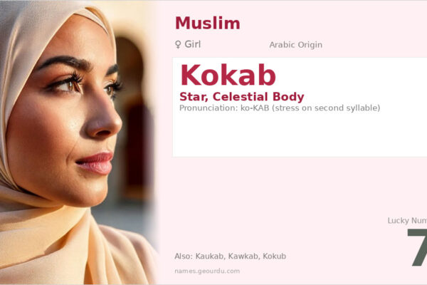 Kokab Name Meaning — Arabic Origin, Girl’s Name & Details (2025)