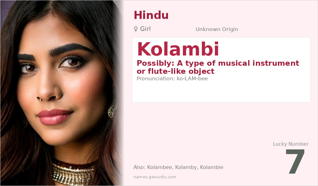 Kolambi Name Meaning and Details