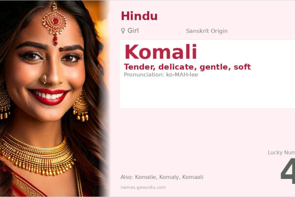 Komali Name Meaning — Sanskrit Origin, Girl Name & Details (2025)