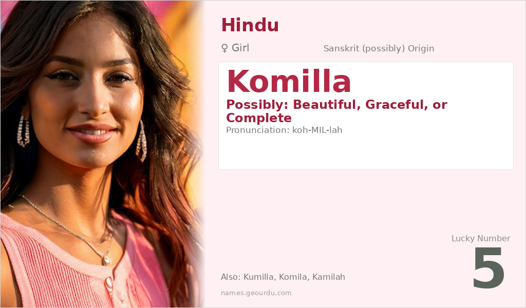 Komilla Name Meaning and Details
