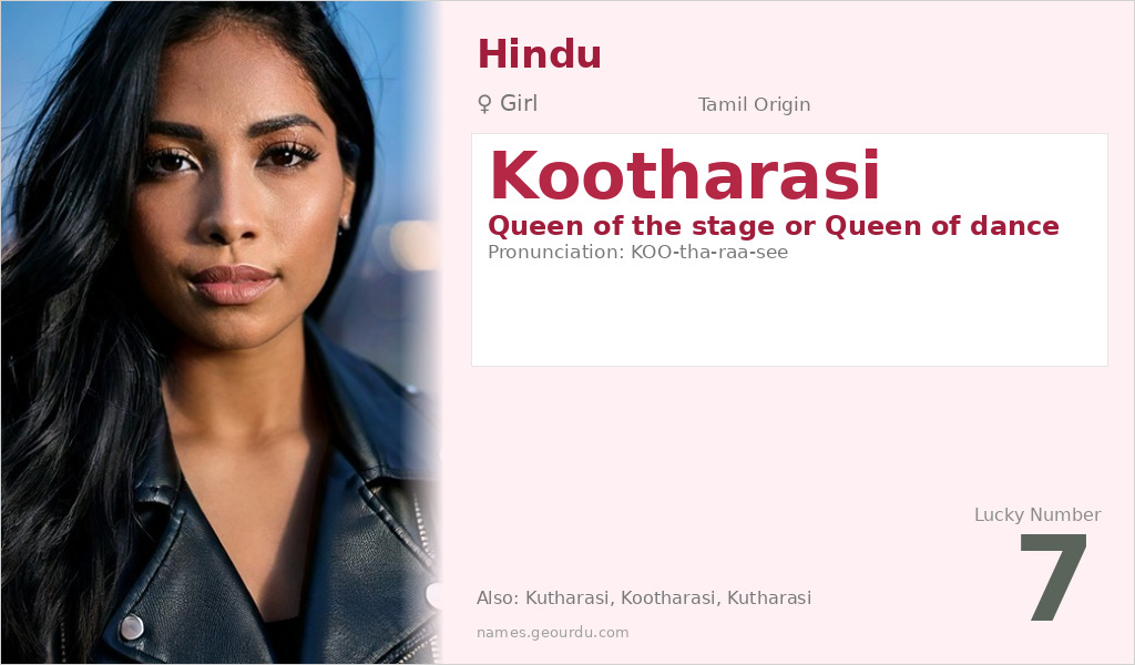 Kootharasi Name Meaning and Details