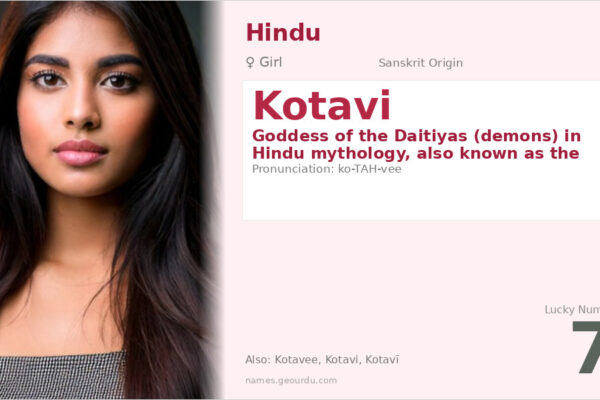 Kotavi Name Meaning — Hindu Goddess Origin & Details (2025)