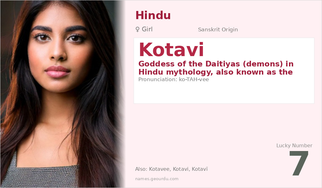 Kotavi Name Meaning and Details