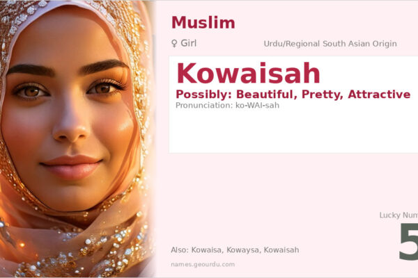 Kowaisah Name Meaning — Origin, Gender & Details (2025)