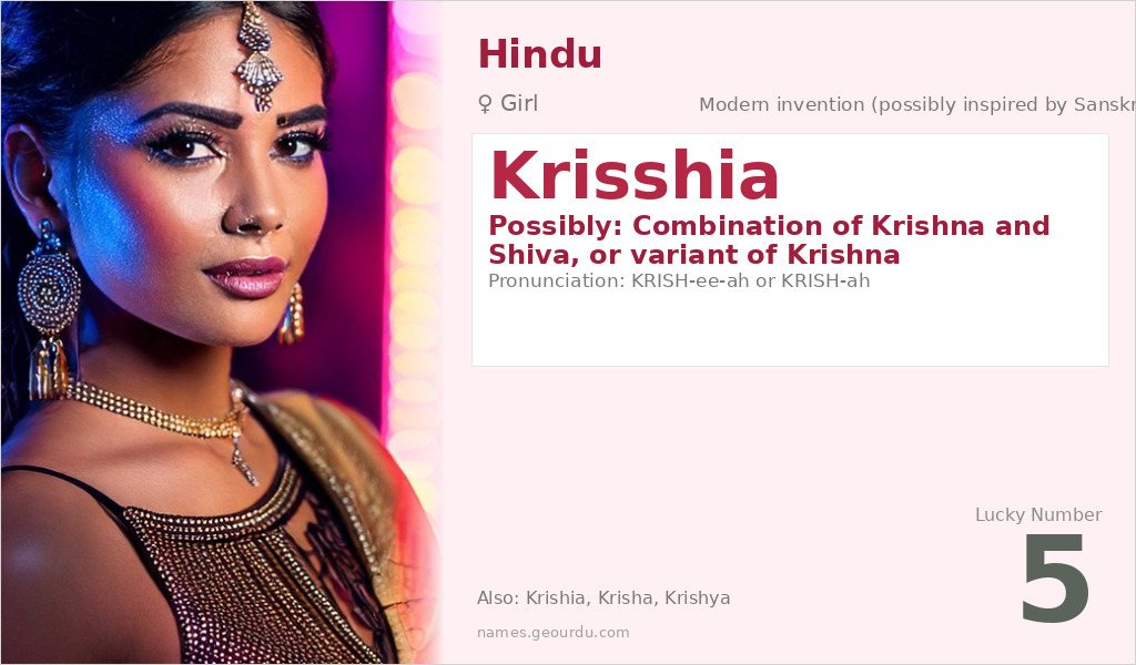 Krisshia Name Meaning and Details
