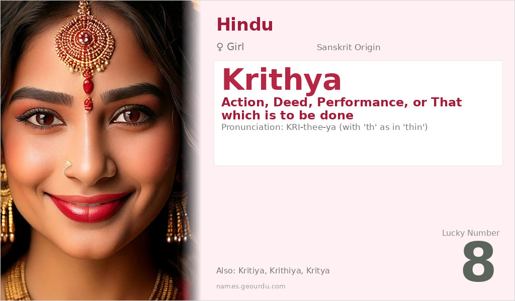 Krithya Name Meaning and Details