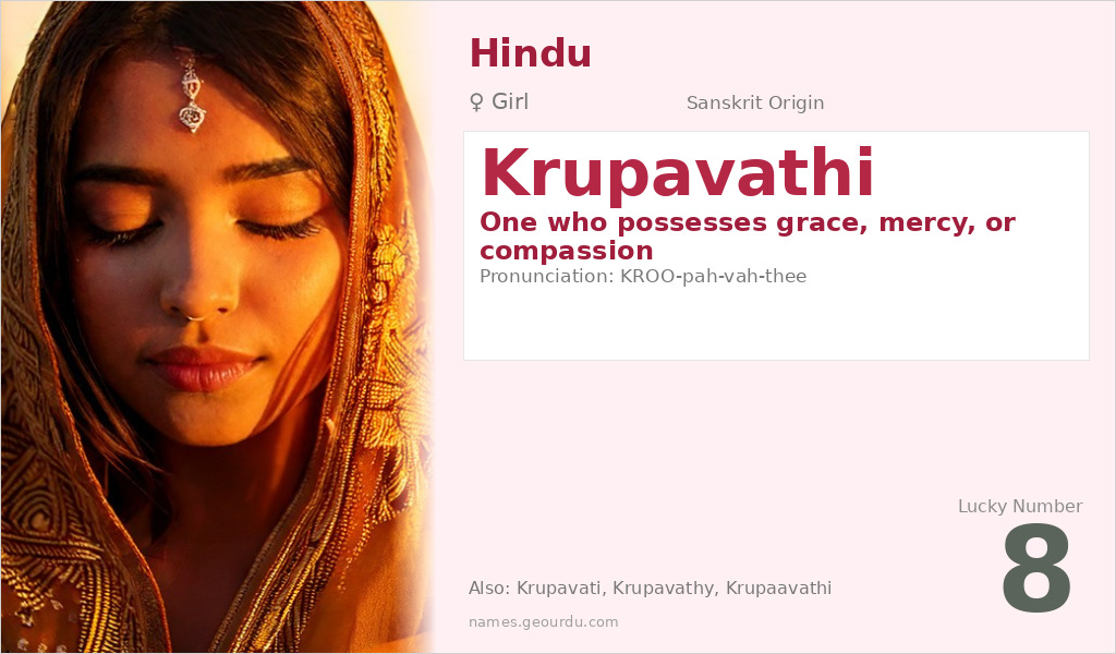 Krupavathi Name Meaning and Details