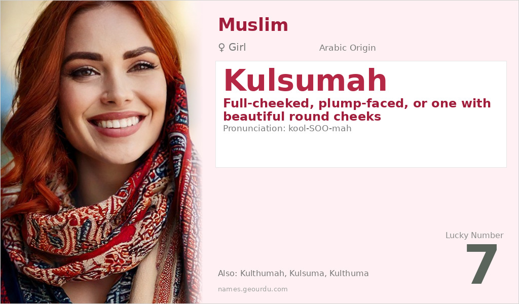 Kulsumah Name Meaning and Details