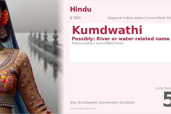 Kumdwathi Name Meaning — Origin, Gender & Details (2025)