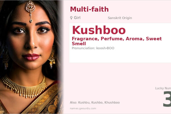 Kushboo Name Meaning — Origin, Gender & Details (2025)