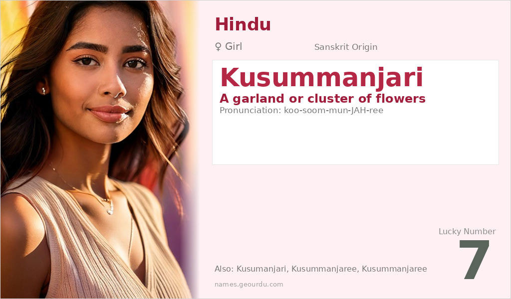 Kusummanjari Name Meaning and Details