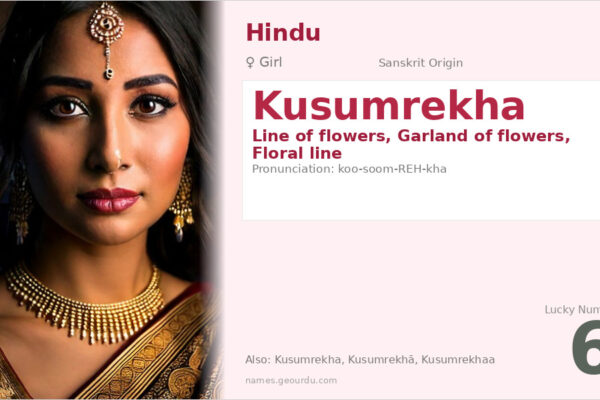 Kusumrekha Meaning — Sanskrit Origin, Girl Name & Details (2025)
