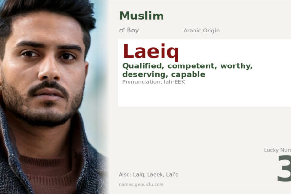 Laeiq Name Meaning — Arabic Origin, Boy Name & Details (2025)