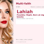 Lahiah Name Meaning and Details