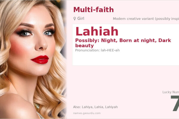 Lahiah Name Meaning — Origin, Gender & Details (2025)